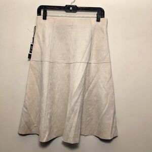 Faux Suede Cream Skirt S
